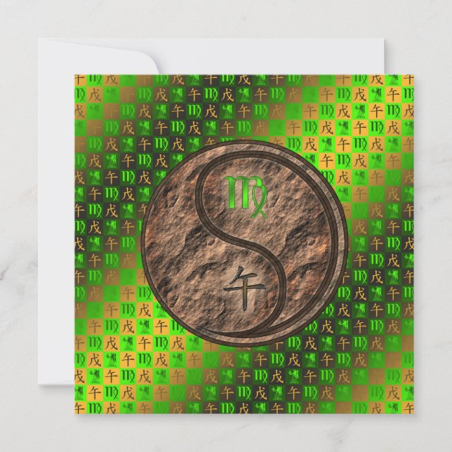 Virgo & Earth Horse Card (Front)