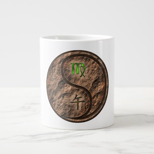 Virgo & Earth Horse Large Coffee Mug (Front)