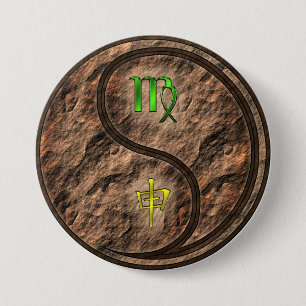 Virgo & Earth Monkey 7.5 Cm Round Badge
