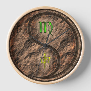 Virgo & Earth Monkey Clock