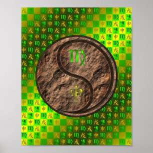 Virgo & Earth Monkey Poster