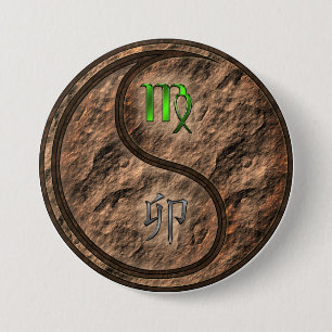 Virgo & Earth Rabbit 7.5 Cm Round Badge