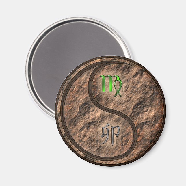 Virgo & Earth Rabbit Magnet (Front/Back)