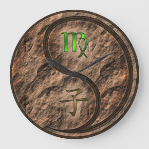 Virgo & Earth Rat Large Clock