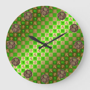 Virgo & Earth Rat Large Clock