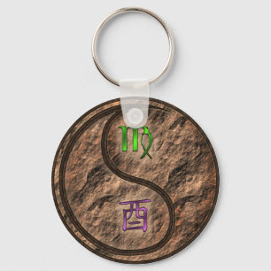Virgo & Earth Rooster Key Ring