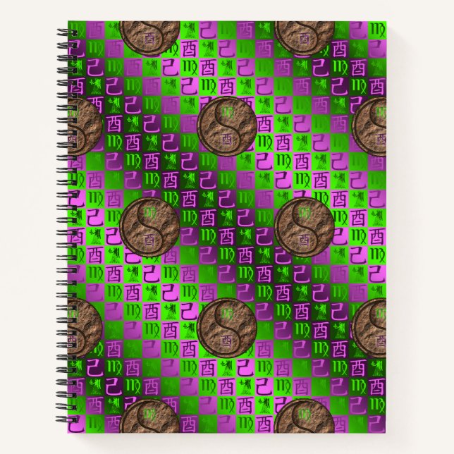 Virgo & Earth Rooster Notebook (Front)