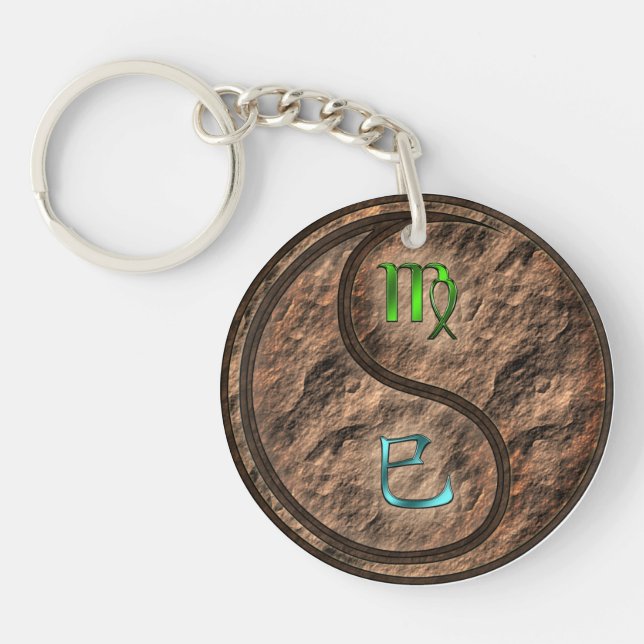 Virgo & Earth Snake Key Ring (Front)