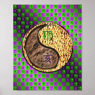 Virgo & Fire Boar Poster