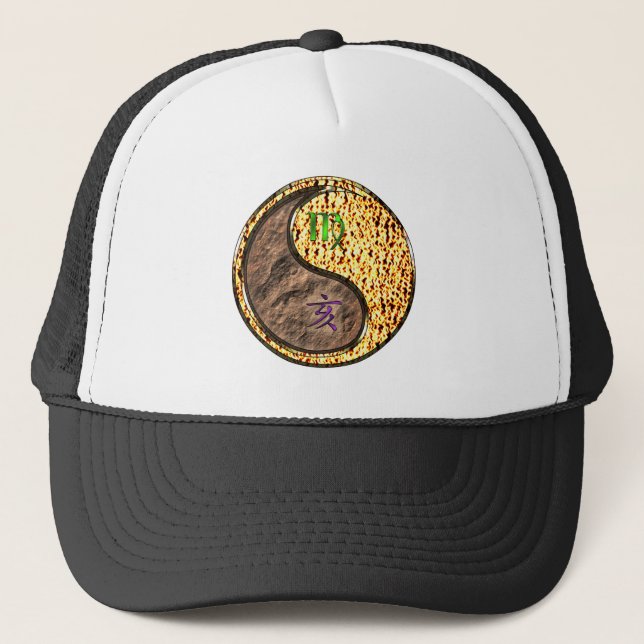 Virgo & Fire Boar Trucker Hat (Front)