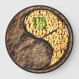 Virgo & Fire Dragon Large Clock