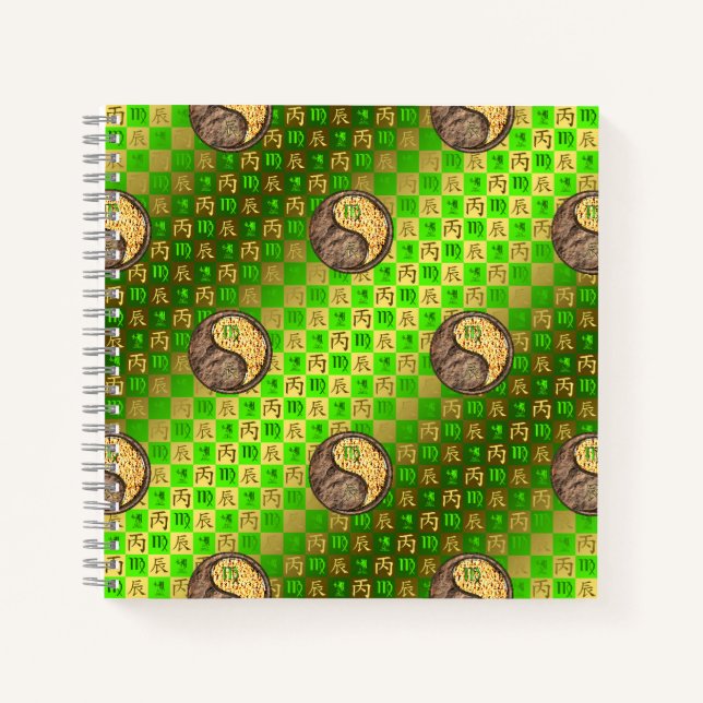 Virgo & Fire Dragon Notebook (Front)