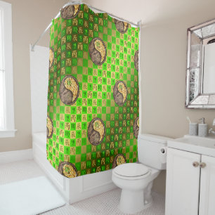 Virgo & Fire Dragon Shower Curtain