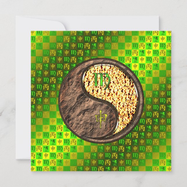 Virgo & Fire Monkey Card (Front)