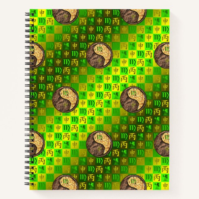 Virgo & Fire Monkey Notebook (Front)