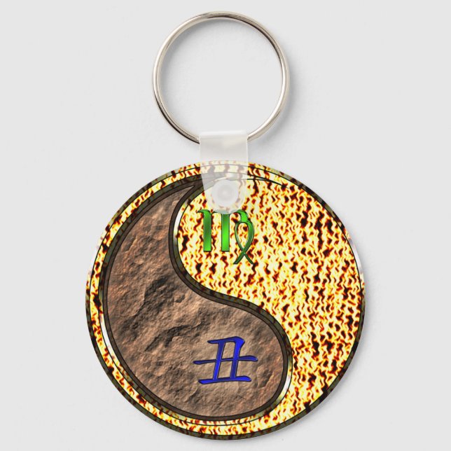 Virgo & Fire Ox Key Ring (Front)