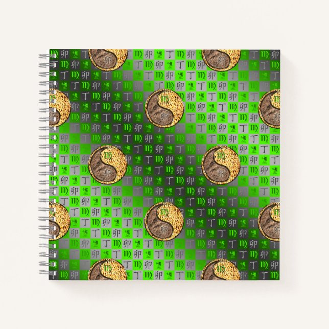 Virgo & Fire Rabbit Notebook (Front)