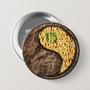 Virgo & Fire Rat 7.5 Cm Round Badge