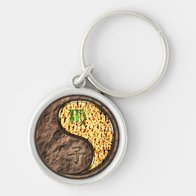 Virgo & Fire Rat Key Ring (Front)