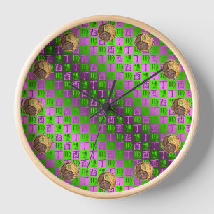 Virgo & Fire Rooster Clock