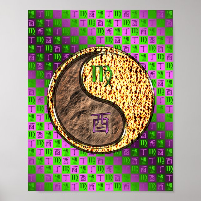 Virgo & Fire Rooster Poster (Front)