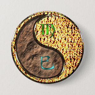 Virgo & Fire Snake 7.5 Cm Round Badge