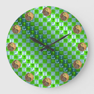 Virgo & Fire Snake Large Clock