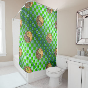 Virgo & Fire Snake Shower Curtain