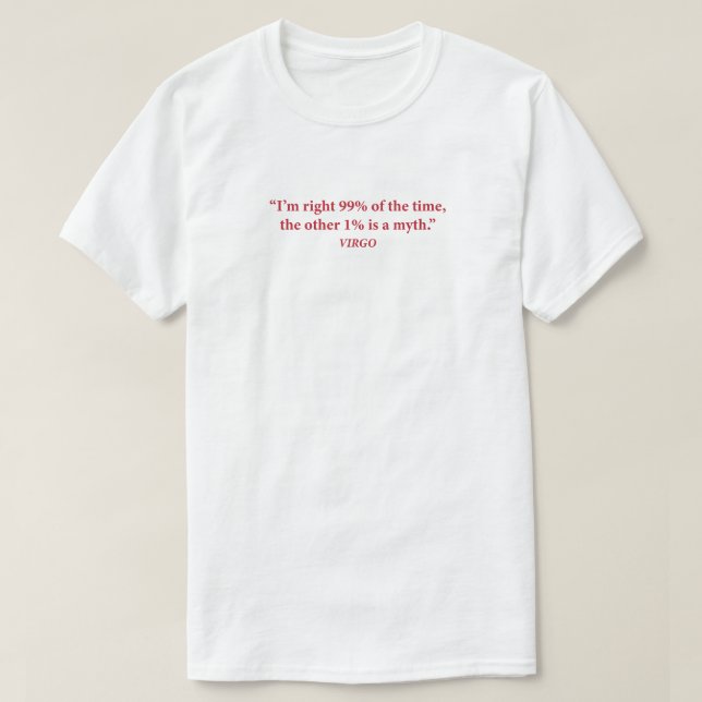 Virgo Fixer Graphic Zodiac Tee  (Design Front)
