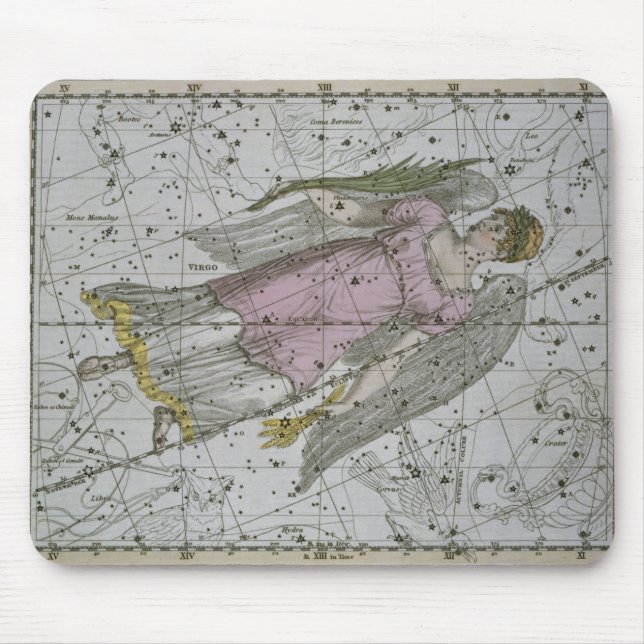 Virgo, from 'A Celestial Atlas', pub. in 1822 (col Mouse Mat (Front)
