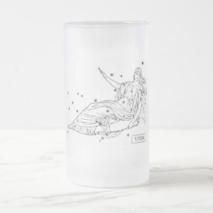 Virgo Frosted Glass Beer Mug