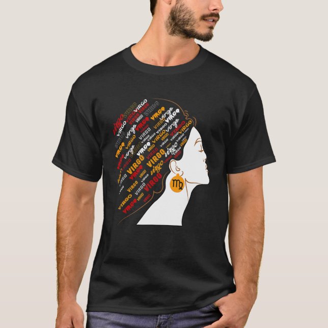 Virgo Girl Africa Girl Zodiac Signs Birthday T-Shirt (Front)