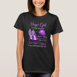 Virgo Girl Birthday High Heels Dripping Lips Zodia T-Shirt