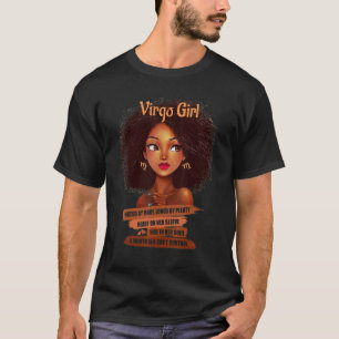 Virgo Girl Birthday Melanin Afro Queen Black Wome T-Shirt