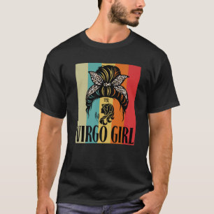 Virgo Girl Cute Woman Face Zodiac Sign Funny Birth T-Shirt