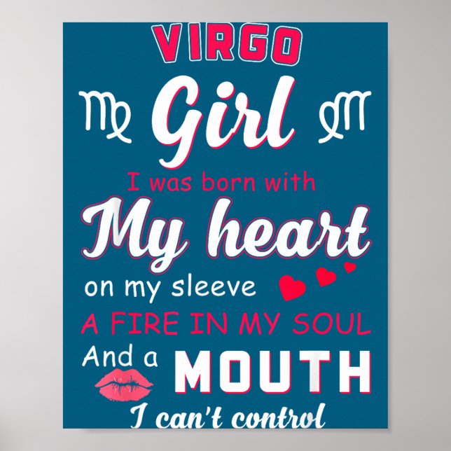 Virgo Girl Funny Quote With Zodiac Sign Birthday I (Front)