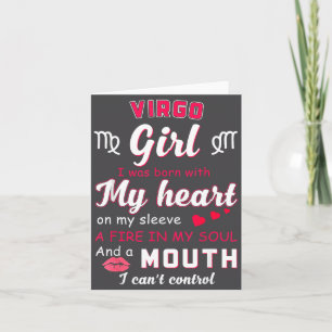 Virgo Girl Funny Quote With Zodiac Sign Birthday I Card