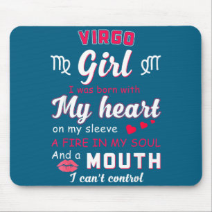Virgo Girl Funny Quote With Zodiac Sign Birthday I Mouse Mat