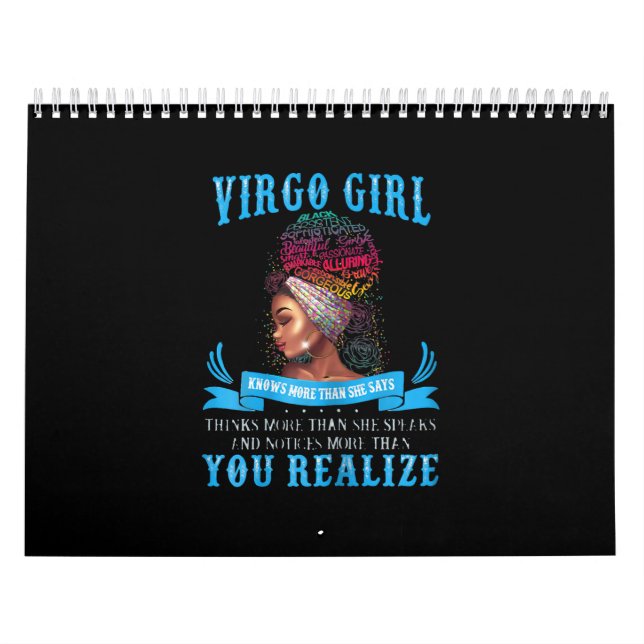 Virgo Girl September Womens Birthday Gift Calendar (Cover)