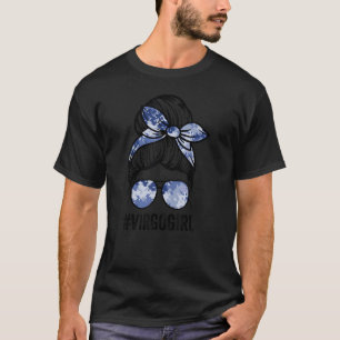 Virgo Girl Zodiac Signs Messy Bun Astrology Birthd T-Shirt