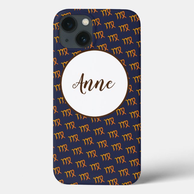 Virgo Gold Zodiac Astrology Sign Case-Mate iPhone Case (Back)