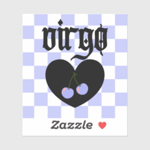 Virgo Gothic Aesthetic Chequered Cherry Art
