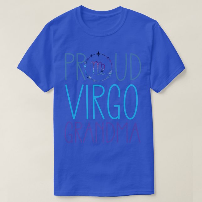 Virgo Grandma Proud Grandma Zodiac Symbol Astrolog T-Shirt (Design Front)