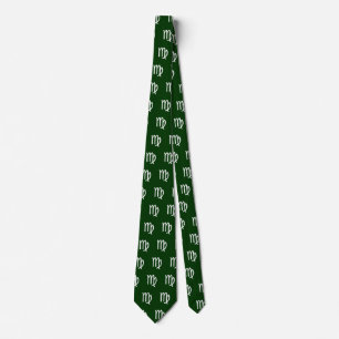 Virgo - Green (#003300) Tie