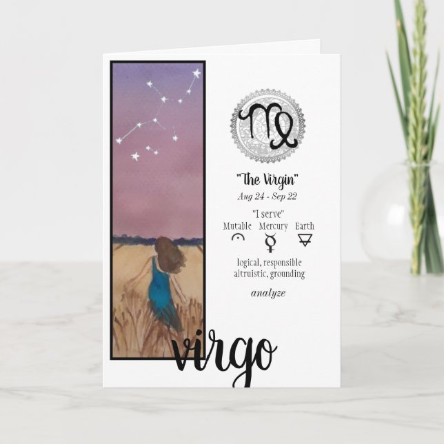 Virgo Greeting Card (Front)
