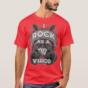 Virgo Guitar I Rock As A Virgo Zodiac Sign Music M T-Shirt