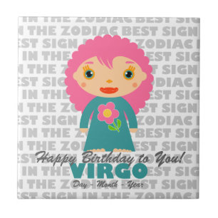 Virgo Happy Birthday Tile