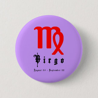 Virgo, Horoscope, zodiac, astrology 6 Cm Round Badge
