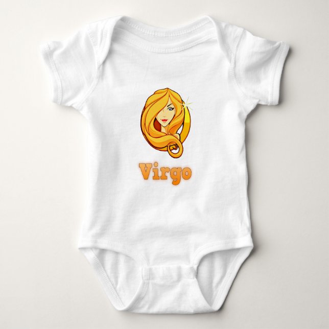 Virgo illustration baby bodysuit (Front)