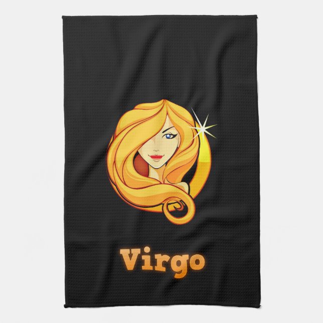 Virgo illustration tea towel (Vertical)